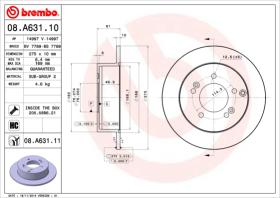 BREMBO 08A63110 - DISCO DE FRENO