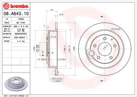 BREMBO 08A64310 - DISCO DE FRENO