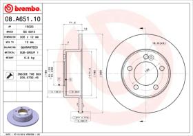 BREMBO 08A65110 - DISCO DE FRENO