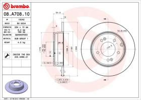 BREMBO 08A70810 - DISCO DE FRENO