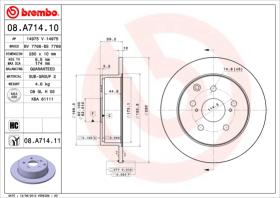 BREMBO 08A71410 - DISCO DE FRENO