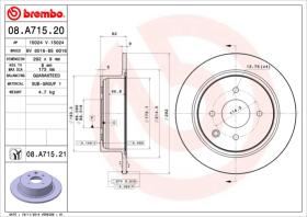 BREMBO 08A71520 - DISCO DE FRENO