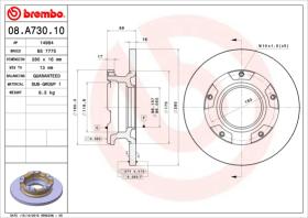 BREMBO 08A73010 - DISCO DE FRENO