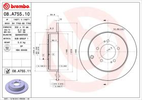 BREMBO 08A75510 - DISCO DE FRENO