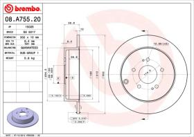 BREMBO 08A75520 - DISCO DE FRENO