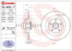 BREMBO 08A82617 - DISCO DE FRENO