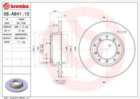 BREMBO 08A84110 - DISCO DE FRENO