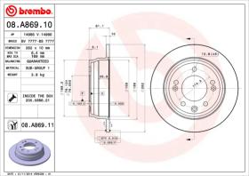 BREMBO 08A86910 - DISCO DE FRENO