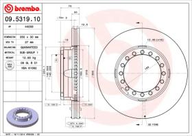 BREMBO 09531910 - DISCO RENAULT R 312()F R