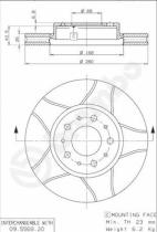 BREMBO 09556876 - DISCO FRENO BREMBO MAX