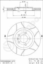 BREMBO 09557075 - DISCO FRENO BREMBO MAX