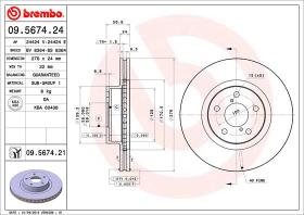 BREMBO 09567424 - DISCO DE FRENO