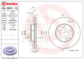 BREMBO 09593110 - DISCO DE FRENO