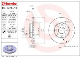 BREMBO 09672510 - DISCO DE FRENO