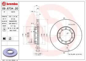 BREMBO 09673420 - DISCO RENAULT TRUCKS MESSENGER 4X2