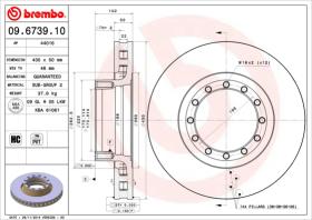 BREMBO 09673910 - DISCO IVECO EUROCARGO 170(91-99)F/I