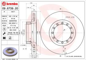 BREMBO 09673920 - DISCO IVECO EUROCARGO 170(91-99)F/I