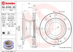 BREMBO 09676320 - DISCO IVECO EUROCARGO 80(91-9.07)F