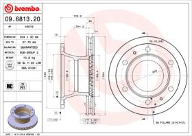 BREMBO 09681320 - DISCO IVECO EUROCARGO 60(06-9.07)F/