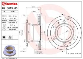 BREMBO 09681360 - DISCO IVECO EUROCARGO 60(06-9.07)R/