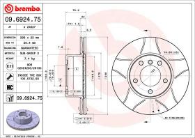 BREMBO 09692475 - DISCO FRENO BREMBO MAX