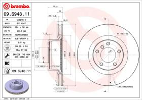 BREMBO 09694811 - DISCO FRENO