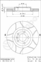 BREMBO 09701275 - DISCO FRENO BREMBO MAX