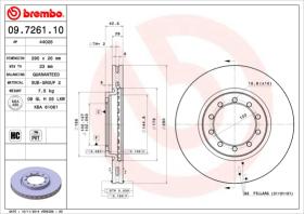 BREMBO 09726110 - DISCO RENAULT TRUCKS MASCOTT FLATBE