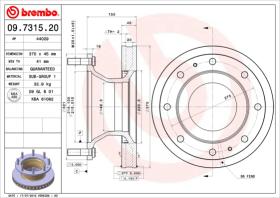 BREMBO 09731520 - DISCO IVECO EUROCARGO 120(91-00)F/I