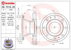 BREMBO 09731620 - DISCO IVECO EUROCARGO 150(91-00)F/I