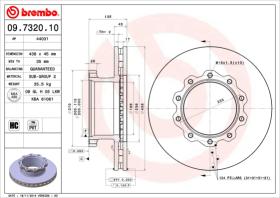 BREMBO 09732010 - DISCO MAN F2000(94-00)F