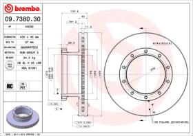 BREMBO 09738030 - DISCO BPW(BERGISCHE ACHSEN)AXLE()