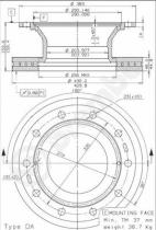 BREMBO 09738320 - DISCO BPW(BERGISCHE ACHSEN)AXLE SB