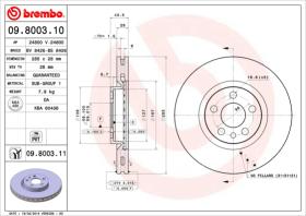 BREMBO 09800310 - DISCO DE FRENO