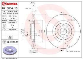 BREMBO 09800410 - DISCO DE FRENO