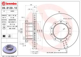 BREMBO 09812910 - DISCO MERCEDES-BENZ O 404(91-99)F R