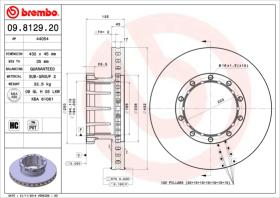 BREMBO 09812920 - DISCO KÄSSBOHRER SETRA/EVOBUS S215/