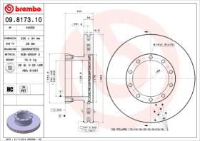 BREMBO 09817310 - DISCO MAN L2000(96->)F