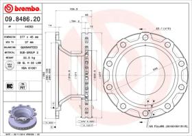 BREMBO 09848620 - DISCO BPW(BERGISCHE ACHSEN)AXLE SB