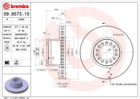 BREMBO 09857310 - DISCO MERCEDES-BENZ ATEGO(98->)F