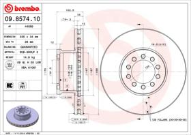 BREMBO 09857410 - DISCO MERCEDES-BENZ ATEGO(98->)F