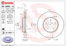 BREMBO 09866510 - DISCO DE FRENO