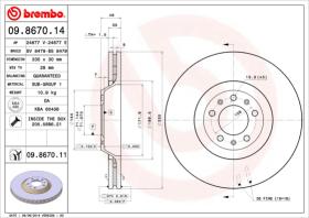 BREMBO 09867014 - DISCO DE FRENO