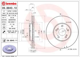 BREMBO 09884010 - DISCO DE FRENO