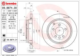 BREMBO 09887430 - DISCO DE FRENO