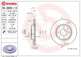 BREMBO 09889414 - DISCO DE FRENO