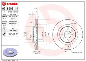 BREMBO 09890314 - DISCO DE FRENO