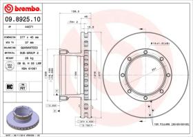 BREMBO 09892510 - DISCO MERCEDES-BENZ ATEGO(98->)R