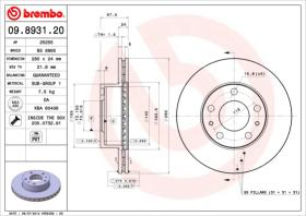 BREMBO 09893120 - DISCO DE FRENO