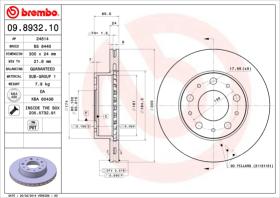 BREMBO 09893210 - DISCO DE FRENO